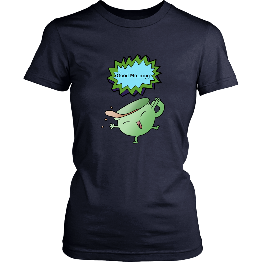 Good Morning Women's Unisex T-Shirt - Navy | Shop Sassy Chick