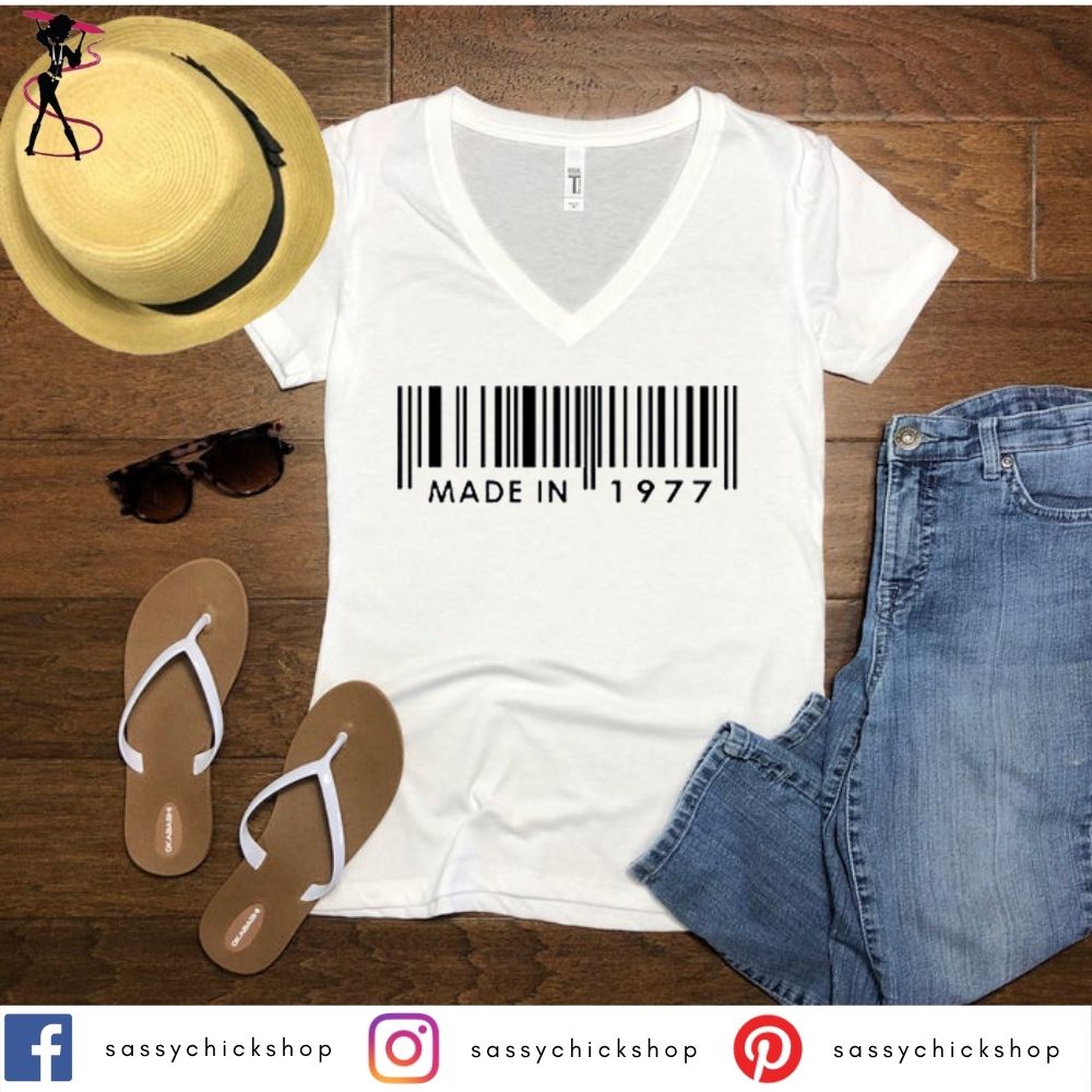Made In 1977 V-Neck - Shop Sassy Chick