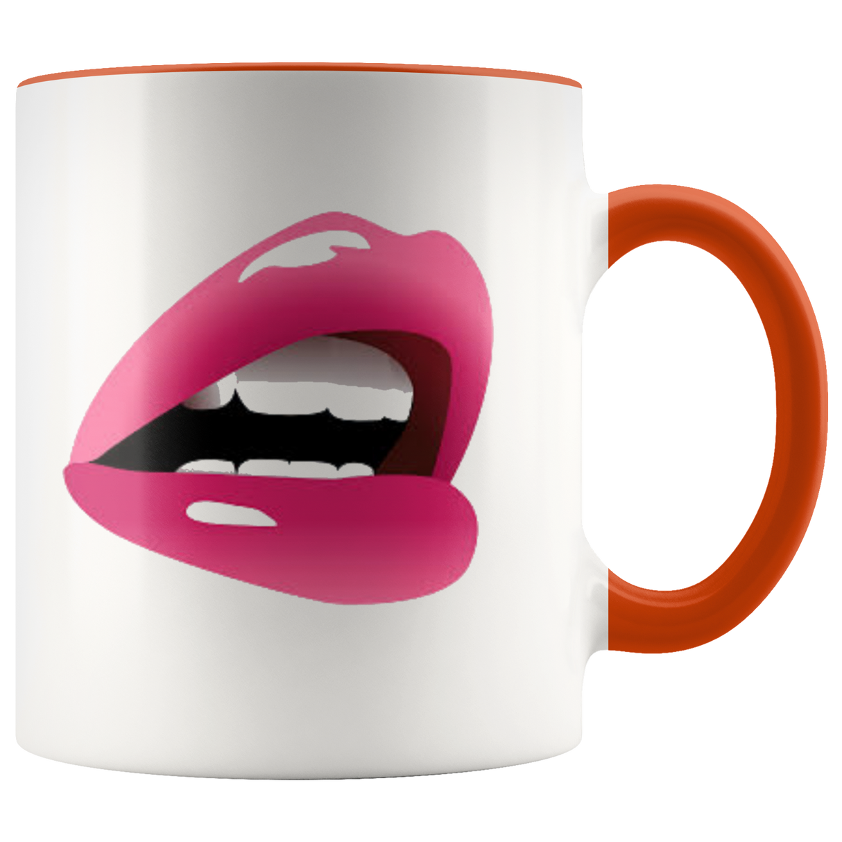 Mug Sassy Mouth Ceramic Accent Mug - Orange | Shop Sassy Chick