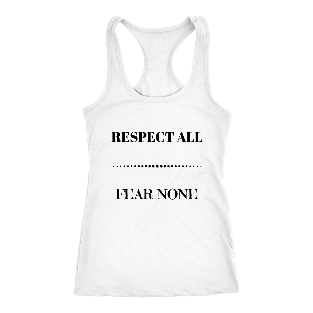 Respect All Racerback Tank Top - White | Shop Sassy Chick
