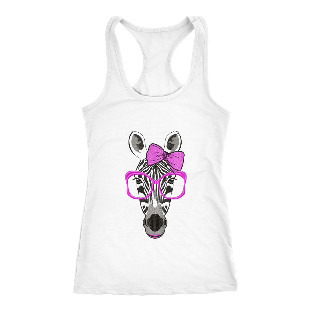 Zebra Racerback Tank Top- White | Shop Sassy Chick