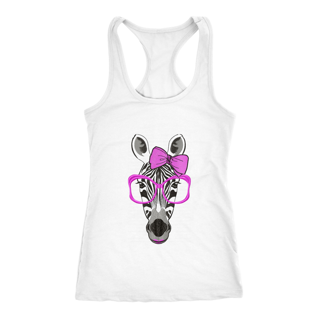 Zebra Racerback Tank Top- White | Shop Sassy Chick