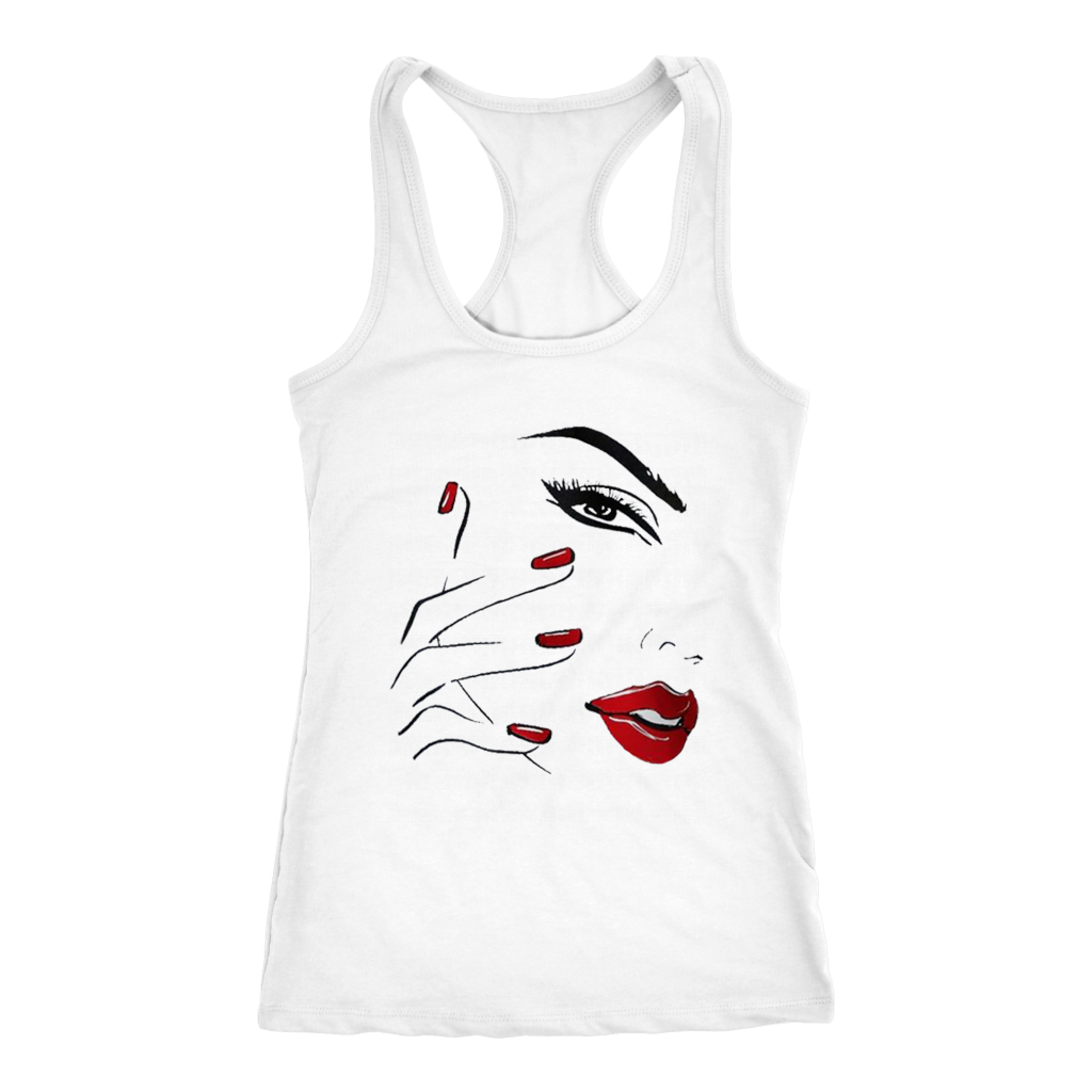 Red Nail Lips Tanks - Shop Sassy Chick