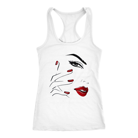 Red Nail Lips Tanks - Shop Sassy Chick