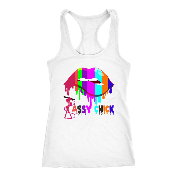 Sassy Drip Racerback Tank Top - White | Shop Sassy Chick