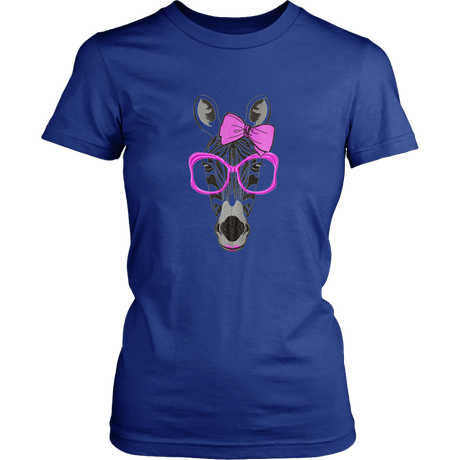 Zebra Women's Unisex T-Shirt - Blue | Shop Sassy Chick