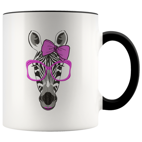 Zebra mug Ceramic White Coffee Mug - Black | Shop Sassy Chick