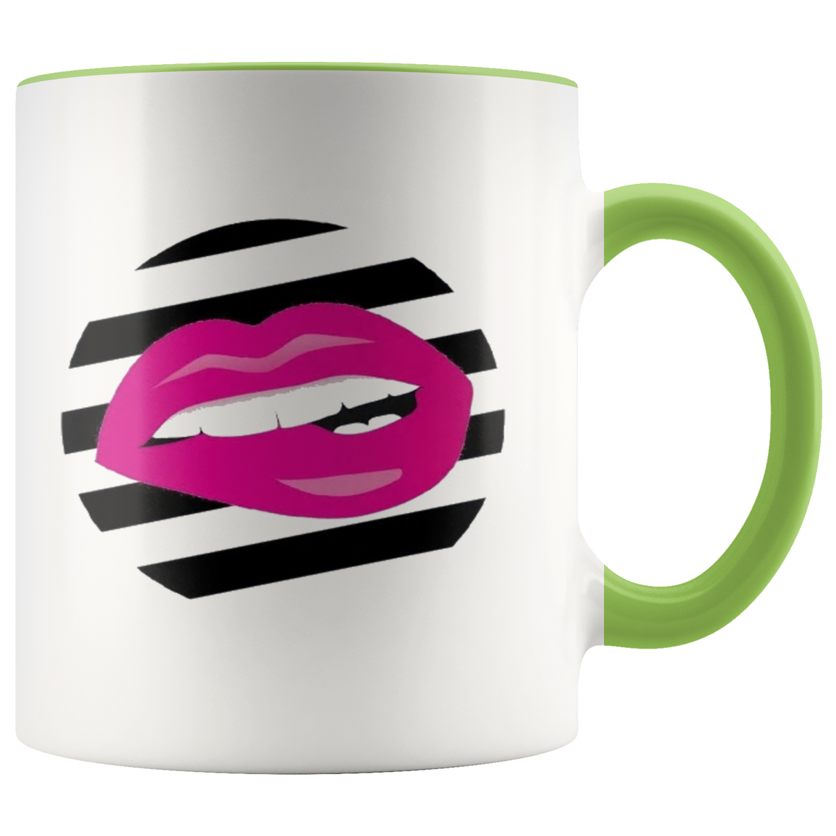 Striped Pink Lip Mug - Shop Sassy Chick