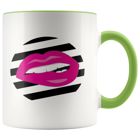 Striped Pink Lip Mug - Shop Sassy Chick