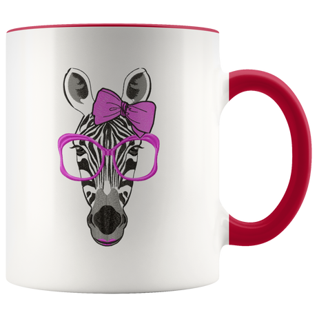 Zebra mug Ceramic White Coffee Mug - Red | Shop Sassy Chick