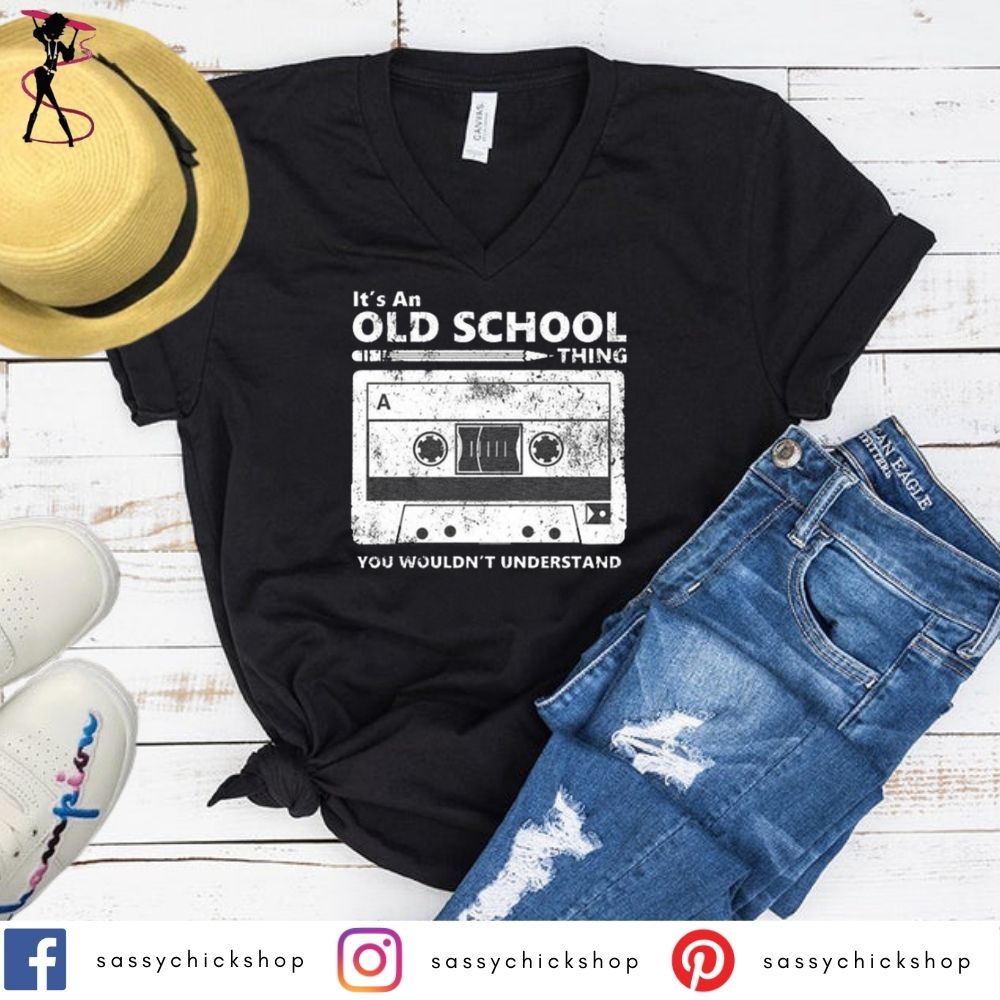 Old School Thing V-Neck - Shop Sassy Chick