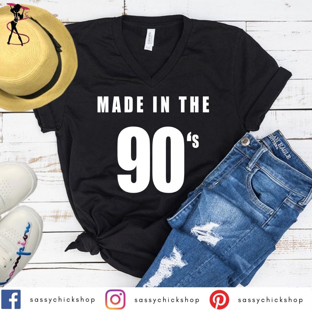 Made In The 90's V-Neck - Shop Sassy Chick
