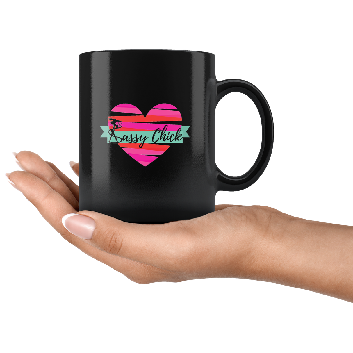 Sassy Heart Mug Ceramic Black Mug | Shop Sassy Chick