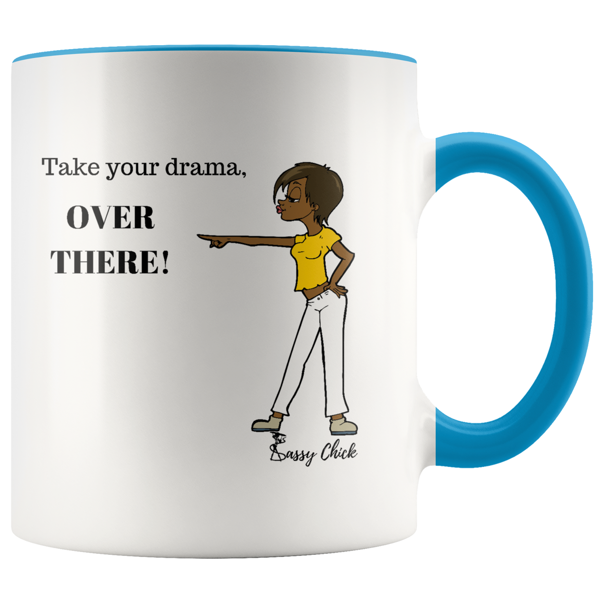 Mug Drama Ceramic Accent Mug - Blue | Shop Sassy Chick