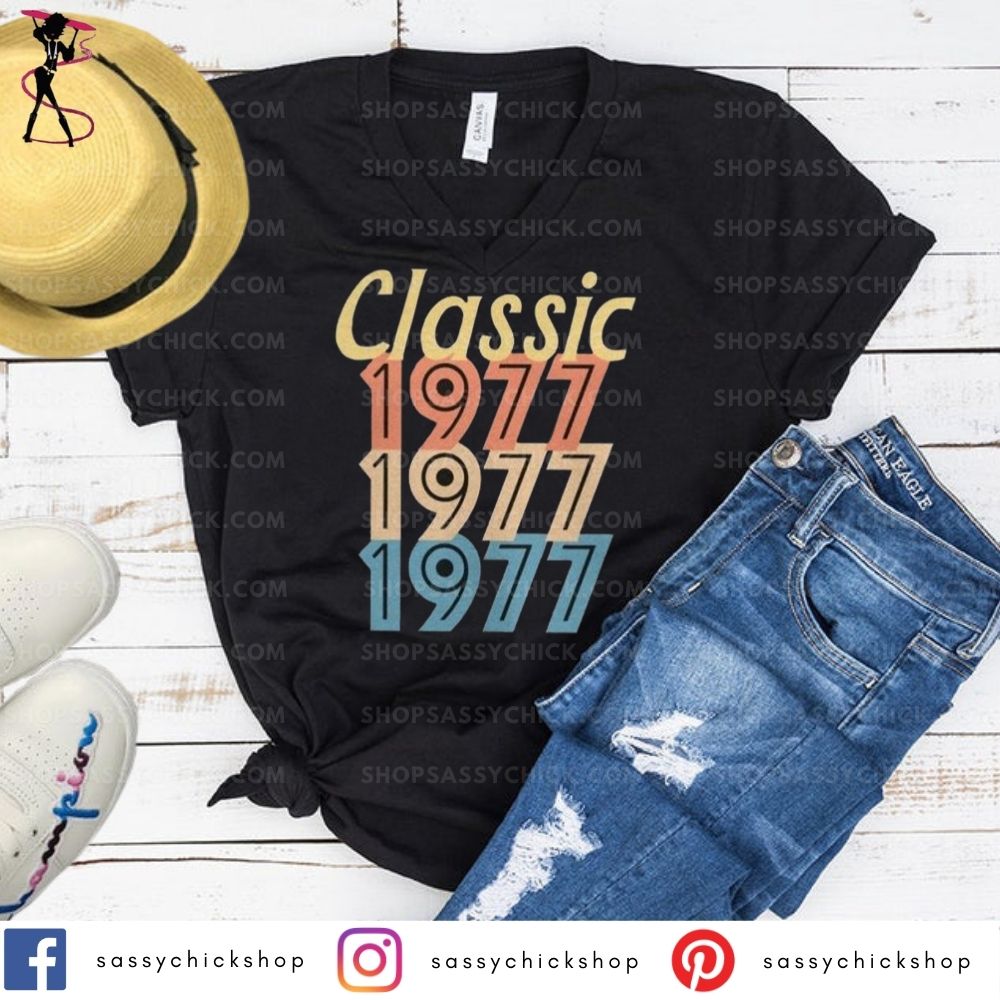 Classic 1977 V-Neck - Shop Sassy Chick