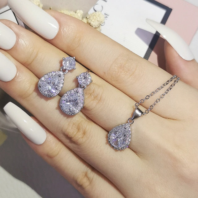 Silver 925 Sterling Silver Jewelry Set