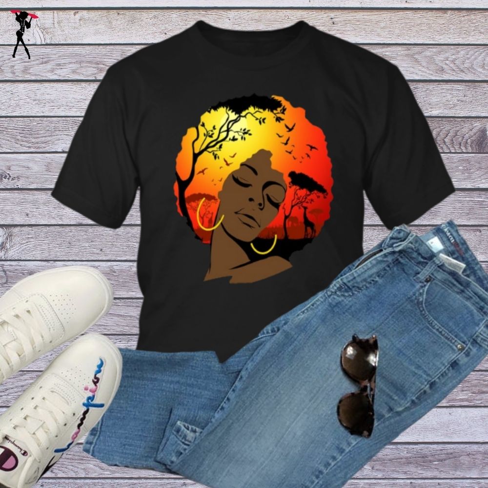Afro Lady T-Shirt - Shop Sassy Chick
