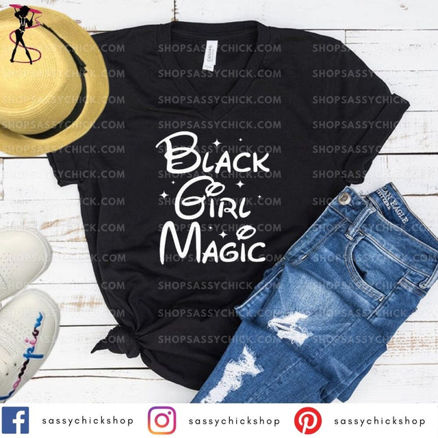 Black Girl Magic V-Neck - Shop Sassy Chick