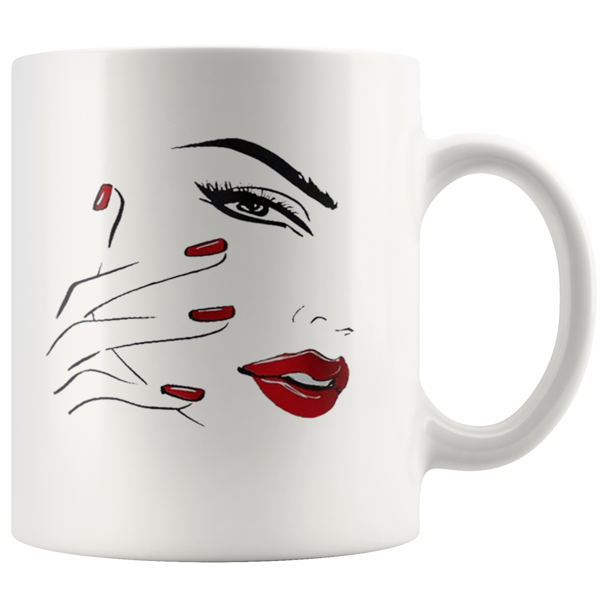 Red Nail Lips Mugs - Shop Sassy Chick