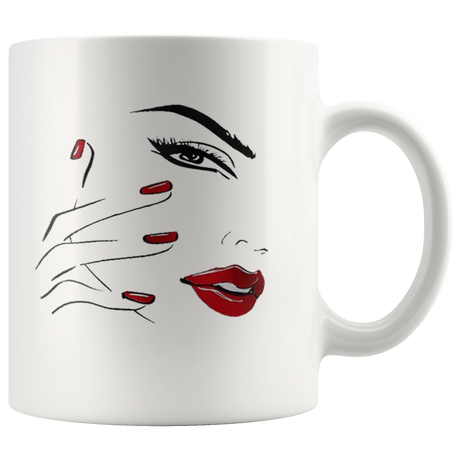 Red Nail Lips Mugs - Shop Sassy Chick