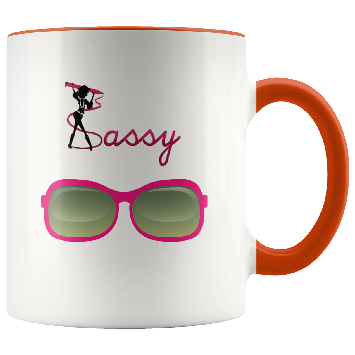 Sunglasses Mug Ceramic Accent Mug - Orange | Shop Sassy Chick