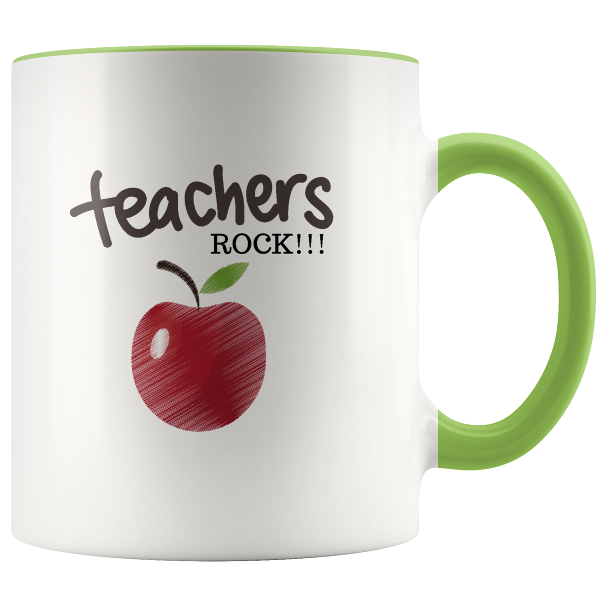 Teachers Rock Mug Ceramic Accent Mug - Green | Shop Sassy Chick