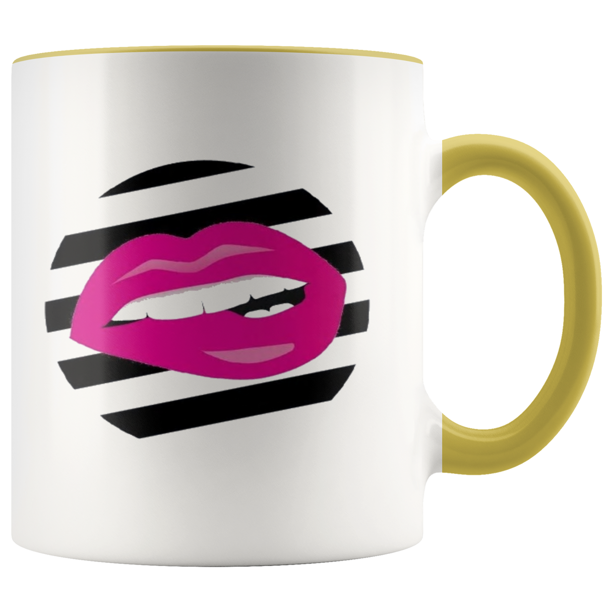 Striped Pink Lip Mug - Shop Sassy Chick