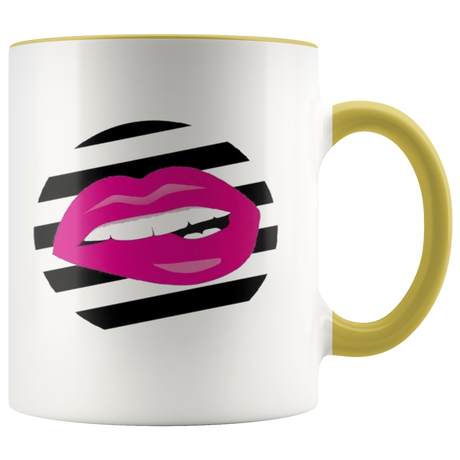 Striped Pink Lip Mug - Shop Sassy Chick