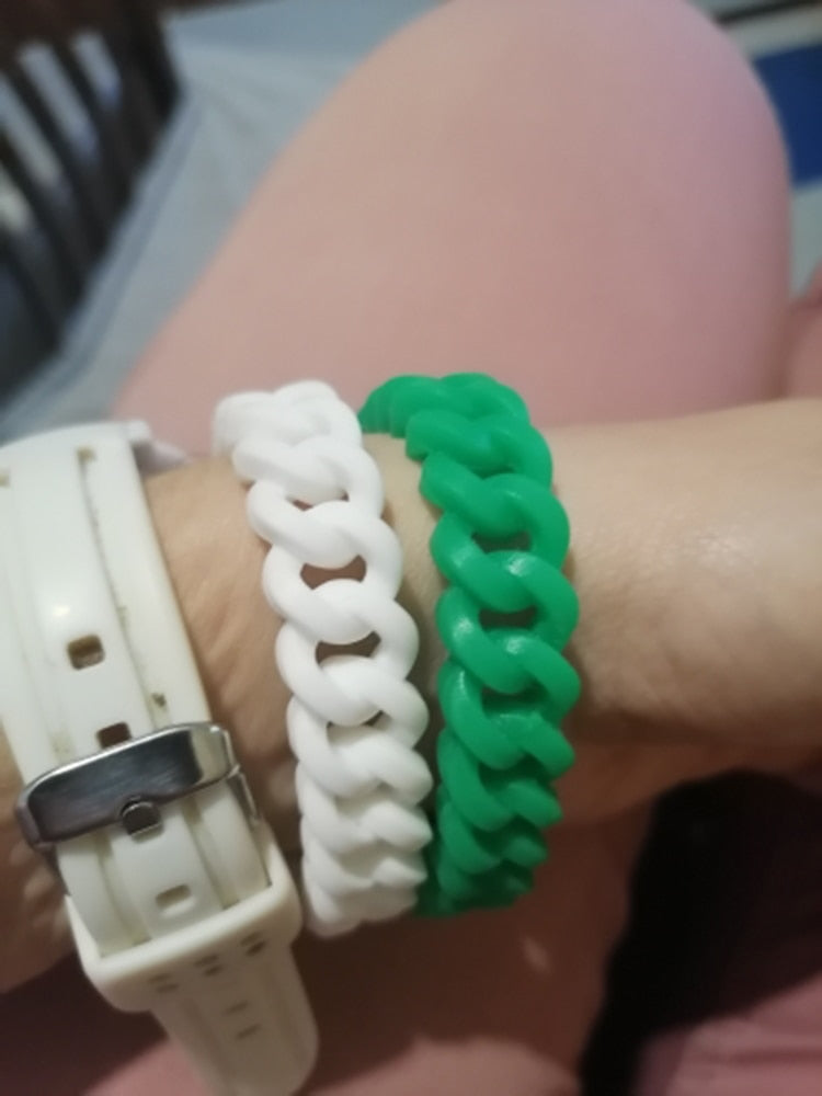 Silicone Twist Energy Chain Bracelet
