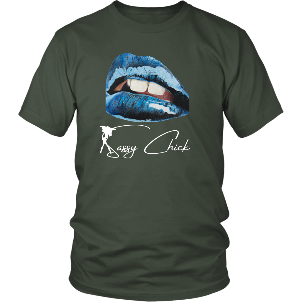 Blue Lips T-Shirt - Shop Sassy Chick