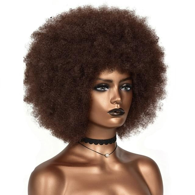 Brown Afro Kinky Curly Wig
