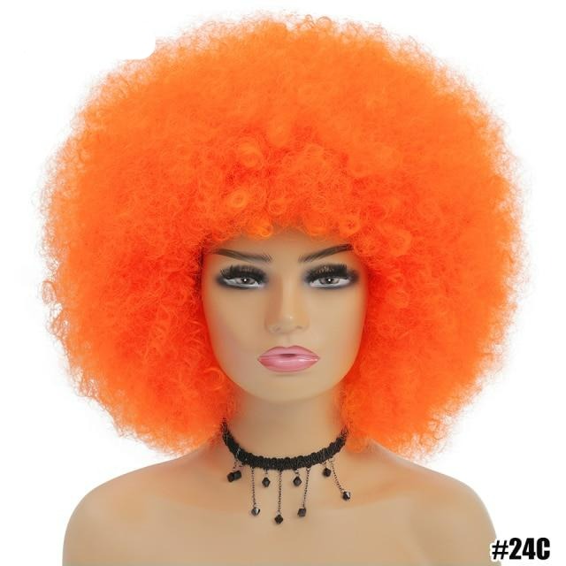 Orange Afro Kinky Curly Wig