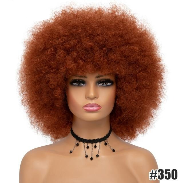Light Brown Afro Kinky Curly Wig