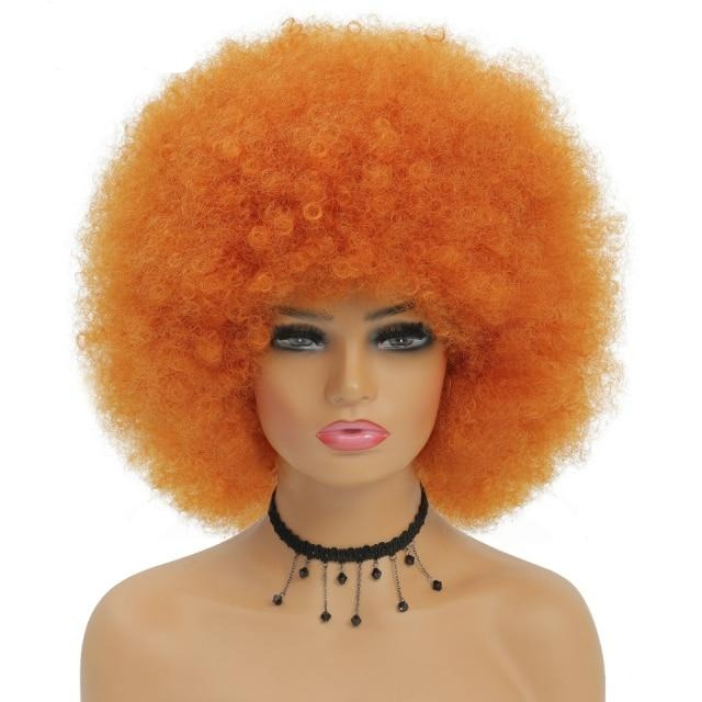 Orange Afro Kinky Curly Wig