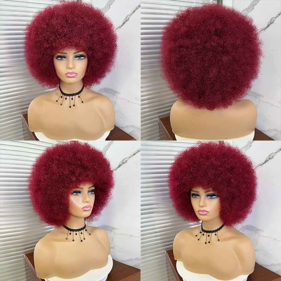 Red Afro Kinky Curly Wig