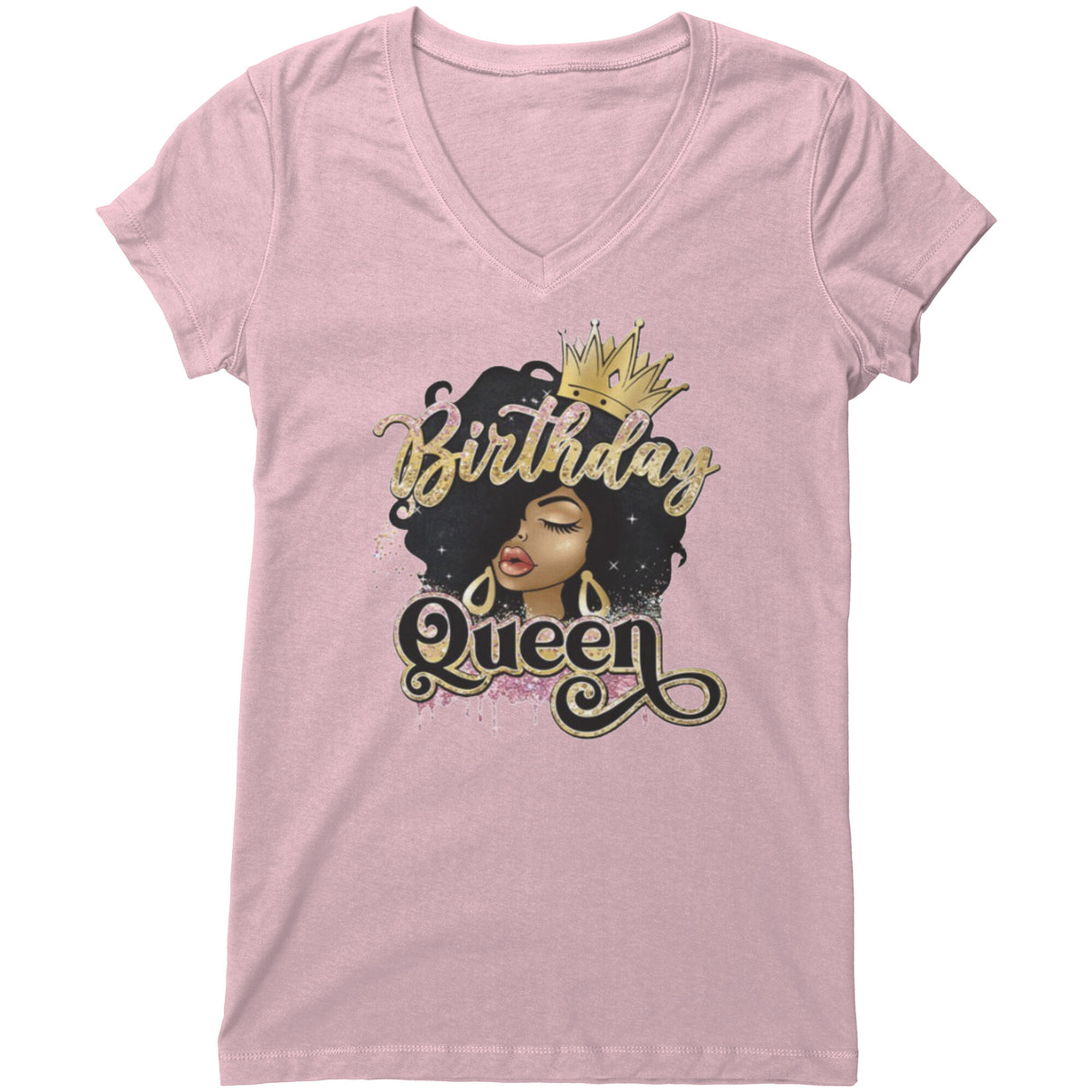 Birthday Queen V-neck Shirt