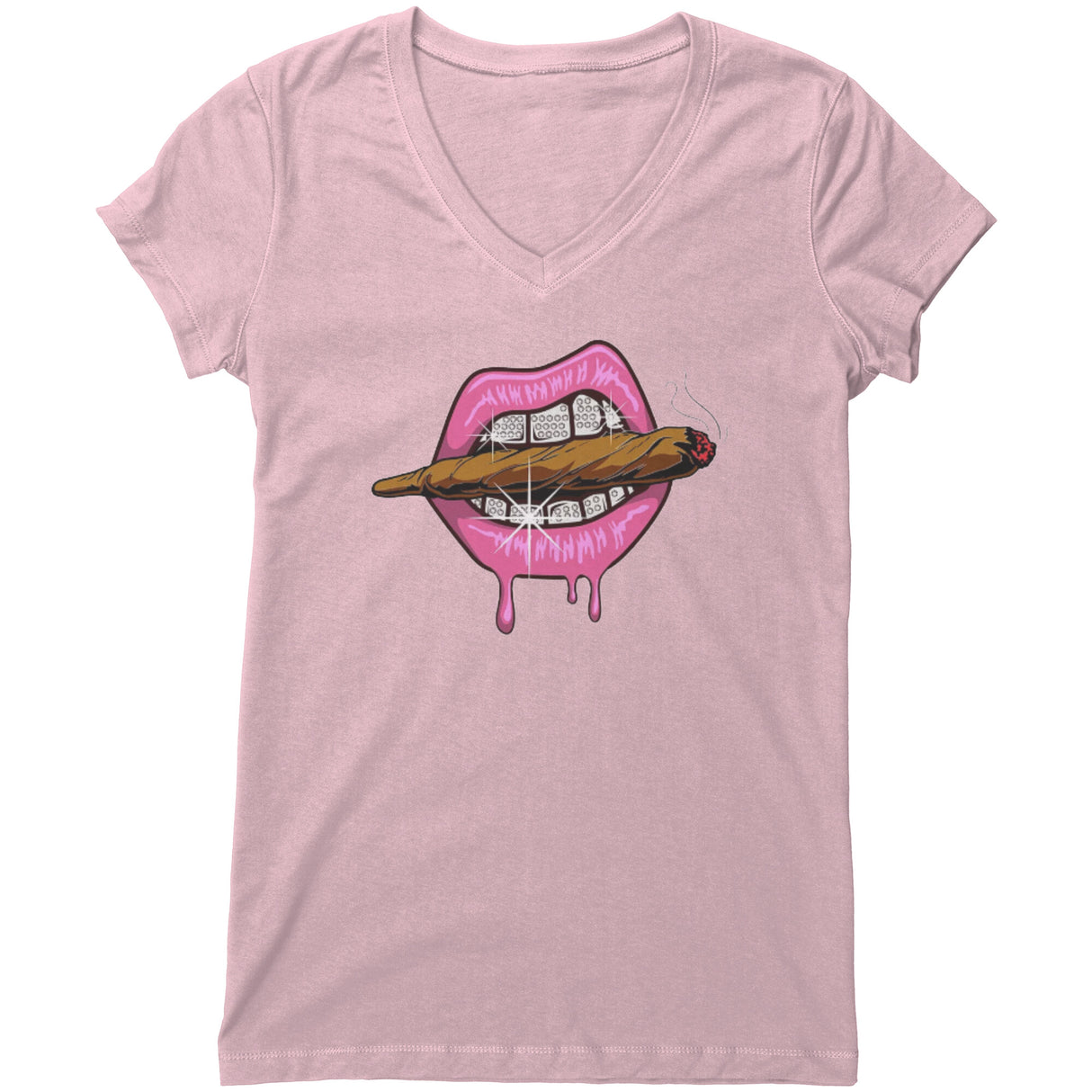 Bite Cigar V-neck Shirt