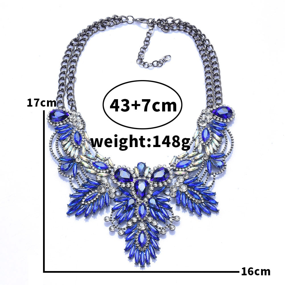 Size of Bohemian Crystal Necklace