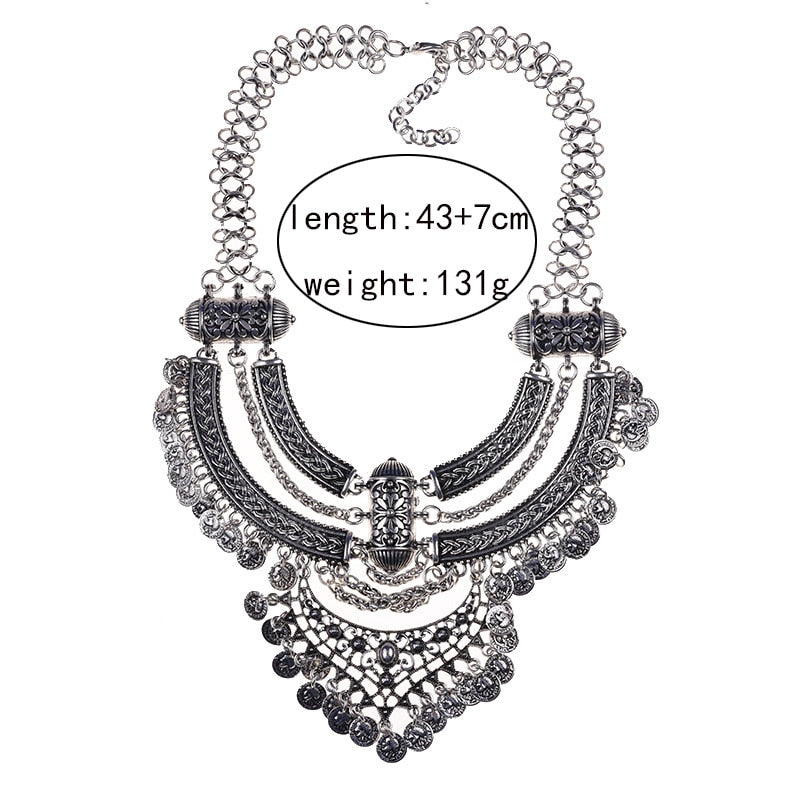 Size of Boho Chic Vintage Necklace