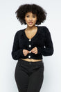 Cardigan With Pearl Button - Shop Sassy Chick