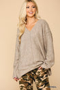 Soft Sweater With Cut Edge - Shop Sassy Chick