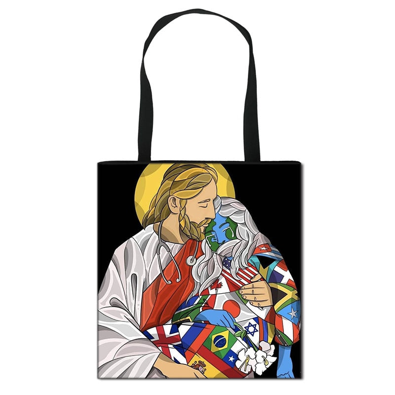 Jesus Cute Printed Tote Bag