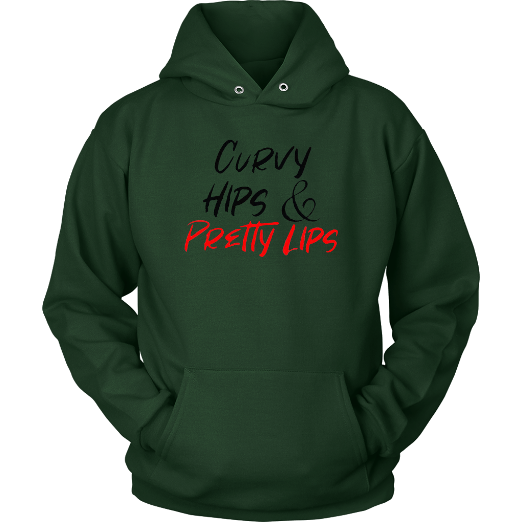 Curvy Hips & Pretty Lips Hoodies