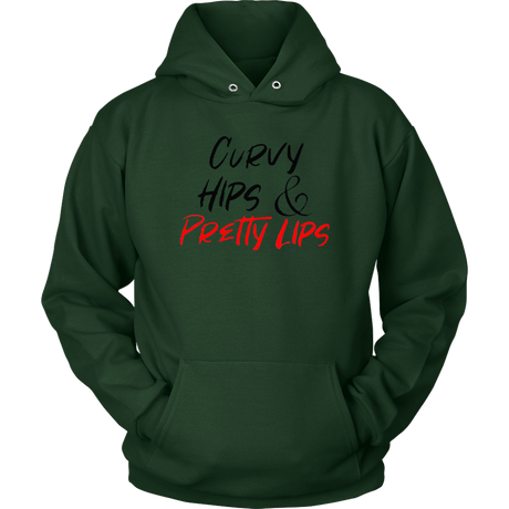 Curvy Hips & Pretty Lips Hoodies