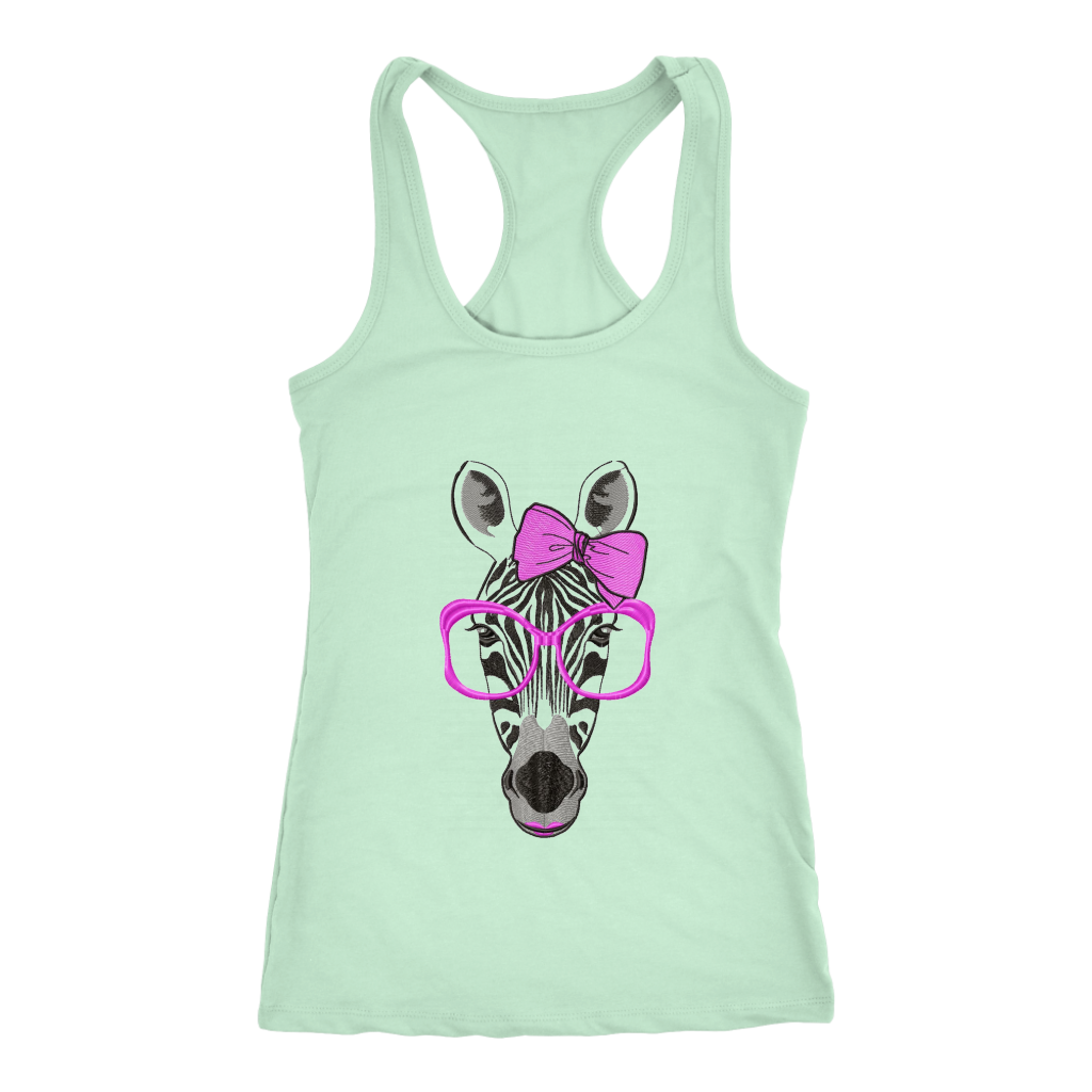 Zebra Racerback Tank Top- Mint | Shop Sassy Chick