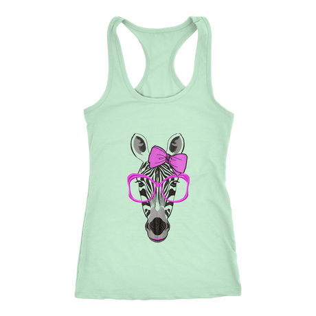 Zebra Racerback Tank Top- Mint | Shop Sassy Chick