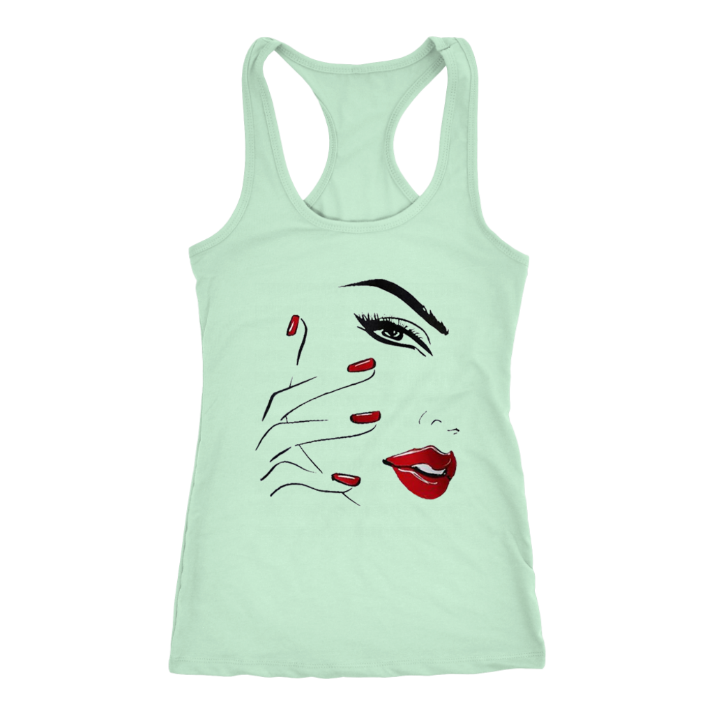 Red Nail Lips Tanks - Shop Sassy Chick