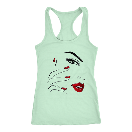 Red Nail Lips Tanks - Shop Sassy Chick