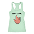 I Love You Racerback Tank Top - Mint | Shop Sassy Chick