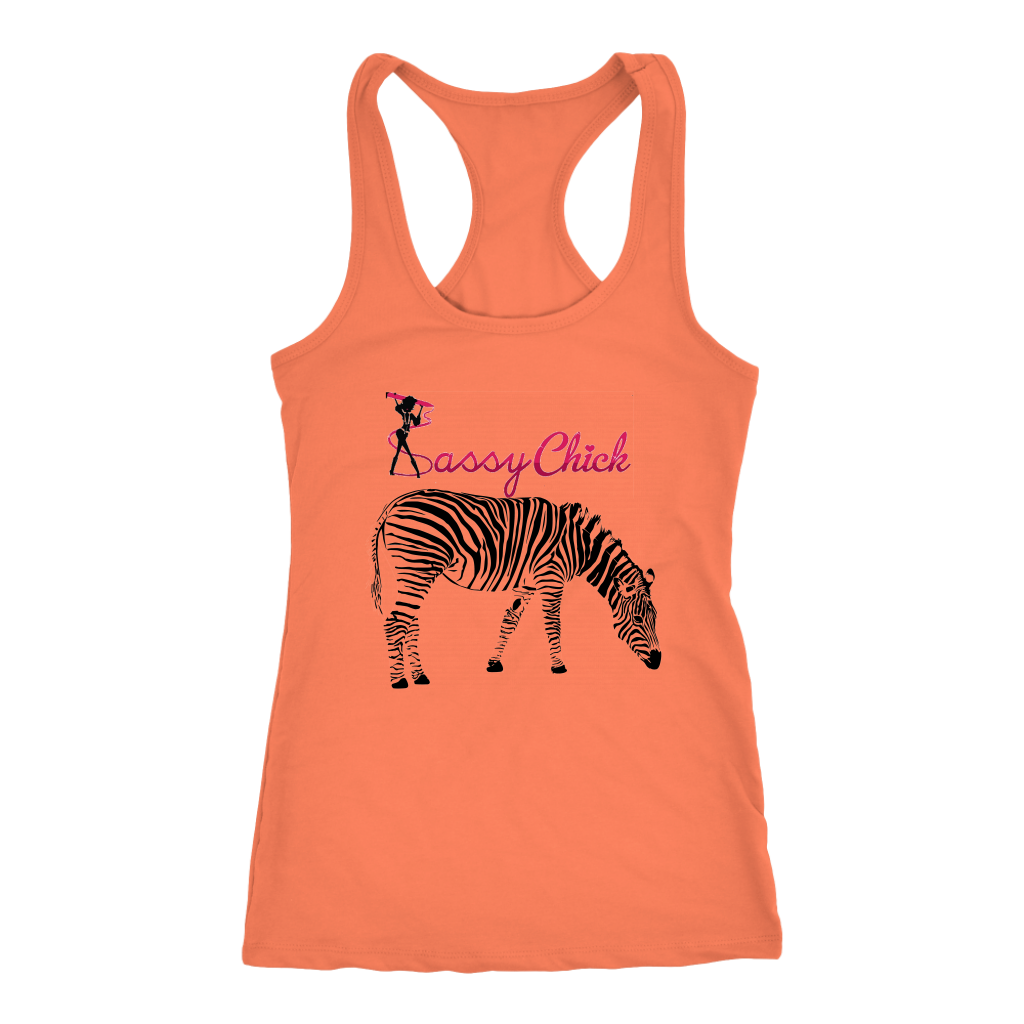 Zebra Chick Racerback Tank Top - Orange | Shop Sassy Chick